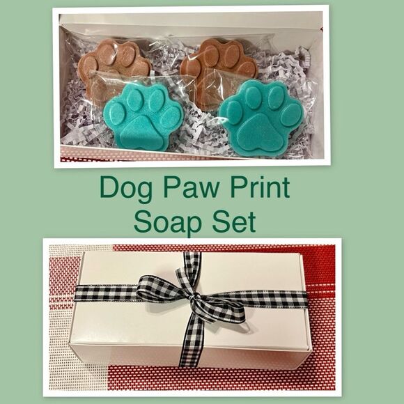 Dog Paw Print Soap Set - Picture 1 of 2